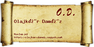 Olajkár Damáz névjegykártya